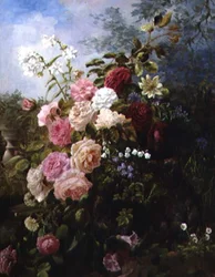 Nature morte avec roses