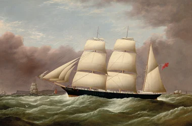 La Barque Alfred Hawley au large des Skerries en route vers Liverpool, 1860
