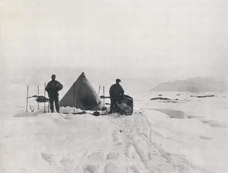 Camp de Levick parmi les crevasses, 1912, 1913
