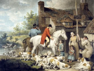 Devant une auberge de campagne, gravé par William Ward
