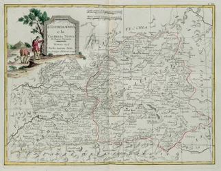 Estrémadure et Castilla la Nueva, gravure par G. Zuliani tirée du Tome I du Nouvel Atlas publié à Venise en 1776 par Antonio Zatta, Collection Privée