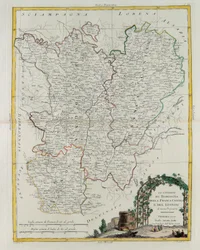Les Gouvernances de Bourgogne, Franche-Comté et Lyon, gravure par G. Zuliani tirée du Tome I du Nouvel Atlas publié à Venise en 1777 par Antonio Zatta, Collection Privée