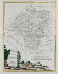 Les Gouvernances de Limousin, Quercy et Périgord, gravure par G. Zuliani tirée du Tome I du Nouvel Atlas publié à Venise en 1776 par Antonio Zatta, Collection Privée