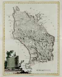 Territoire de Pise, gravure de G. Zuliani tirée du Tome II du "Nouvel Atlas" publié à Venise en 1783 par Antonio Zatta, Collection Privée