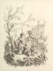 Chinoiserie avec figures dans un paysage, XVIIIe siècle