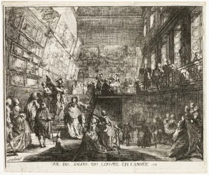 Vue du Salon au Louvre en 1753