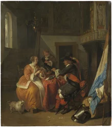 Une partie de cartes, vers 1655-9