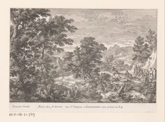 Paysage avec le Christ parlant aux disciples