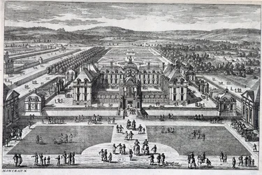 Parc Monceau : vue générale par Perelle, fin 17e siècle