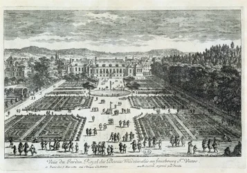 Vue du Jardin des Plantes au XVIIe siècle, par Perelle