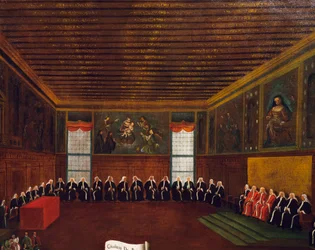 Jugement dans la salle de Qarantia Criminal (Le Conseil des Quarante)