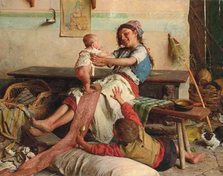 Affection fraternelle, vers 1900
