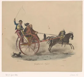 Trois hommes dans un carrosse. Galessino di Napoli