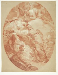 La mort de Didon - Composition ovale