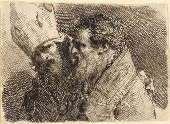 Têtes de deux évêques