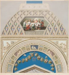 Lunette et champ voûté avec la Cène