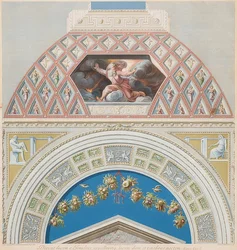 Lunette et voûte avec Dieu séparant la lumière des ténèbres