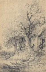 Cottage et arbres