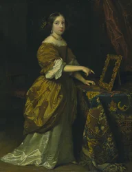 Fille debout devant un miroir, 1668