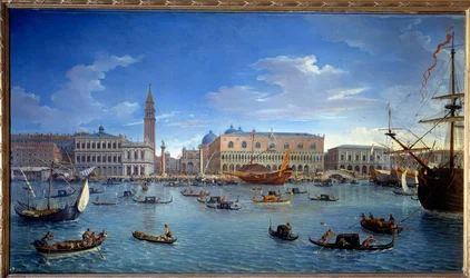 Vue de Venise, du quai, de la place et du palais des Doges, depuis l