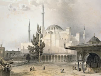 Cour de Sainte-Sophie (planche 15), gravée par Louis Haghe (1806-85) publiée en 1852