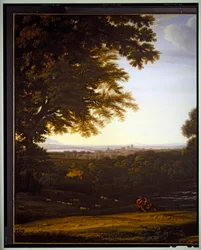 Paysage Pastoral Italien, détail, sans date