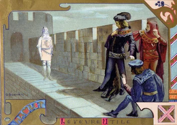 Le fantôme du roi apparaissant à Hamlet, scène de l