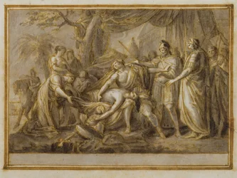 Achille pleurant la mort de Patrocle, 1760-63