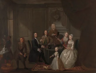 Portrait de groupe, probablement de la famille Raikes
