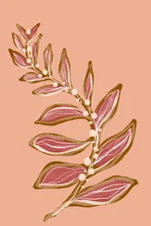 Branche de baies roses