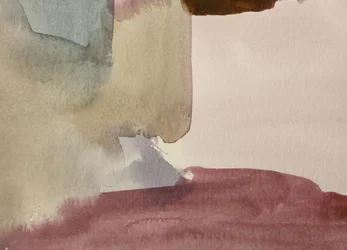 Aquarelle moderne aux tons sourds