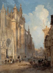 Cathédrale de Séville du côté des marches
