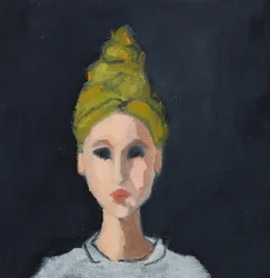 Fille au turban vert, 2017 (huile sur toile)