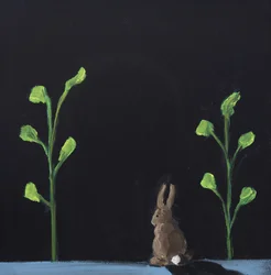 Lapin de nuit, 2019 (huile sur toile)