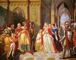 Tancrède renvoyant Constance de Hauteville à son mari Henri IV, par Gennaro Maldarelli
