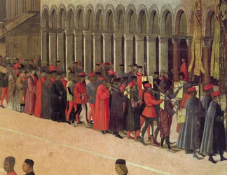 Procession sur la place Saint-Marc, détail des musiciens (détail)