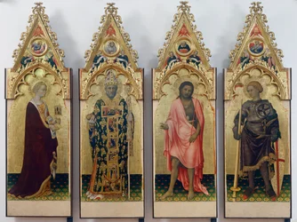 Quatre saints du Polyptyque de Quaratesi, Sainte Marie-Madeleine, Saint Nicolas de Bari, Saint Jean-Baptiste et Saint Georges
