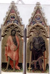 Deux saints du Polyptyque Quaratesi : Saint Jean-Baptiste et Saint Georges 1425 (détail)
