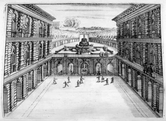 Château et jardin, 1664
