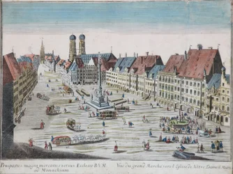 Tableau de la boîte à images Munich Marienplatz Z