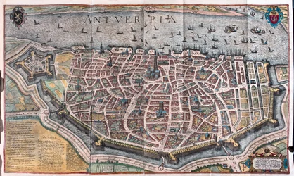 Anvers, Belgique - dans «Civitates Orbis Terrarum» de Georg Braun, Cologne 1617