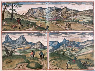 Bornes, Zahara, Espagne - dans "Civitates Orbis Terrarum" de Georg Braun, Cologne 1617