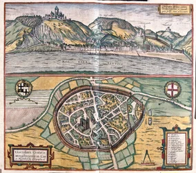 Cochem, Allemagne - dans "Civitates Orbis Terrarum" de Georg Braun, Cologne 1617