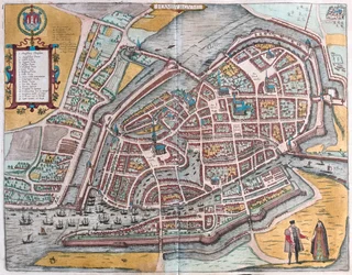 Hambourg, Allemagne - dans "Civitates Orbis Terrarum" de Georg Braun, Cologne 1617