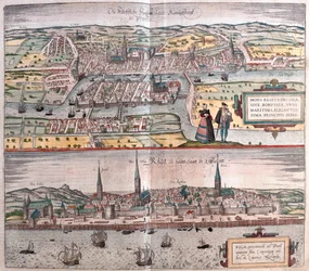 Konigsberg (Allemagne et Pologne), Riga (Lettonie) - dans "Civitates Orbis Terrarum" de Georg Braun, Cologne 1617