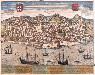Lisbonne, Portugal - dans "Civitates Orbis Terrarum" de Georg Braun, Cologne 1617