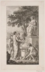Illustration avec scène de sacrifice