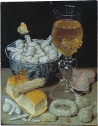 Nature morte au pain et aux confiseries