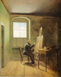 French : Caspar David Friedrich dans son atelier Caspar David Friedrich in his Studio (1811)