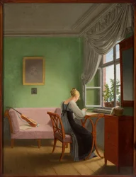 Brodeuse à la fenêtre